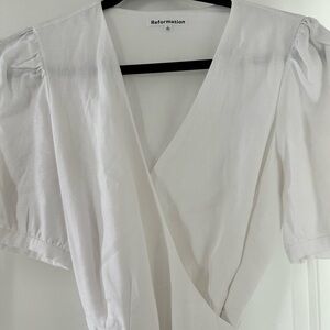 Reformation White Linen Women's dress